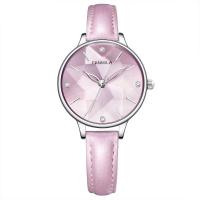 Women Wrist Watch, PU Leather, with Glass & Zinc Alloy, Japanese movement, plated, Life water resistant & for woman & with rhinestone 33mm Approx 7 Inch 