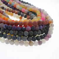 Natural Effloresce Agate Beads, Round 8mm Approx 1mm Approx 15 Inch, Approx 