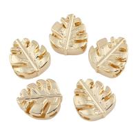 Zinc Alloy Jewelry Beads, Leaf, gold color plated Approx 