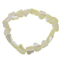 Natural White Shell Bracelet, for woman, 8-12x9-14x4-6mm Approx 7 Inch 