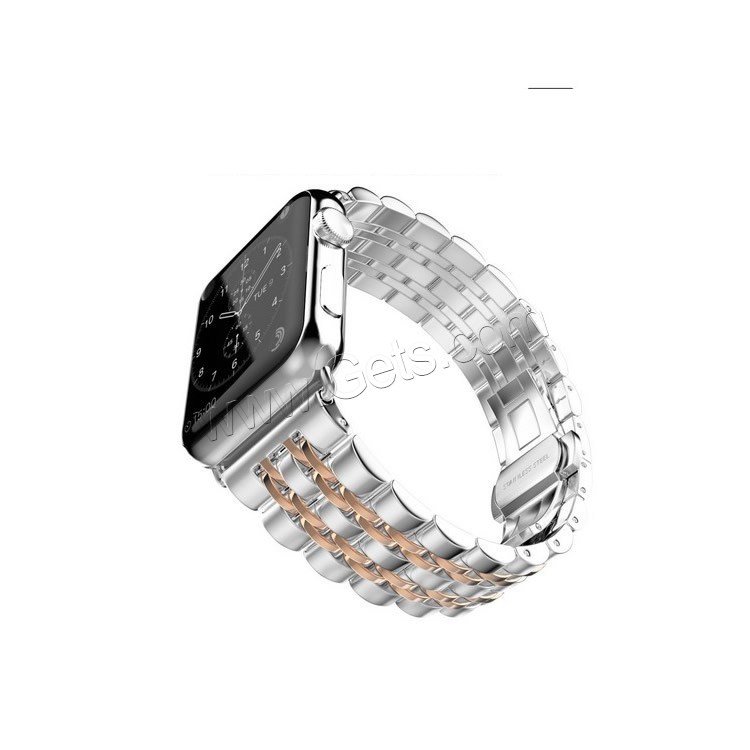 Stainless Steel Watch Band, plated, for Apple Watch & different size for choice, more colors for choice, Sold By PC