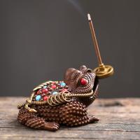 Brass Incense Burner, Toad, antique copper color plated, portable 