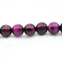 Tigerauge, poliert, DIY & verschiedene Größen vorhanden, violett, Bohrung:ca. 1mm, verkauft von Strang
