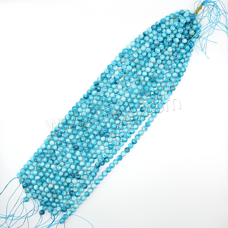 Larimar Beads, Round, polished, DIY & different size for choice, blue, Hole:Approx 1mm, Sold By Strand