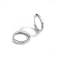 Sterling Silver Huggie Hoop Earring, Brass, plated, hand polished & for woman 
