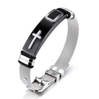 Stainless Steel Bracelet, with Silicone, hardwearing & Corrosion-Resistant & adjustable & for man 41mm Approx 8 Inch 