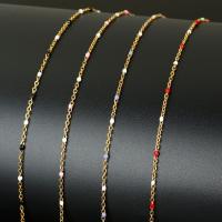 Stainless Steel Chain Jewelry, with plastic spool, gold color plated 2mm, Approx 