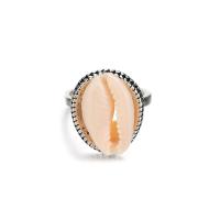 亜鉛合金 指輪, とともに トランペット形貝, シルバーメッキ, 女性用, サイズ:6, 売り手 パソコン