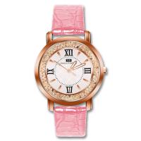 Women Wrist Watch, PU Leather, with zinc alloy dial & Glass & Stainless Steel, Chinese movement, plated, for woman & with rhinestone Approx 9.4 Inch 