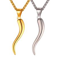 Titanium Steel Necklace, with 5cm extender chain, Pepper, plated, twist oval chain & for couple 51mm Approx 19.6 Inch 