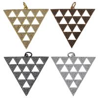 Cubic Zirconia Micro Pave Brass Pendant, Triangle, plated, micro pave cubic zirconia Approx 5mm 