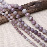 Perles lilas, Rond, poli, normes différentes pour le choix Environ 1mm, Vendu par brin