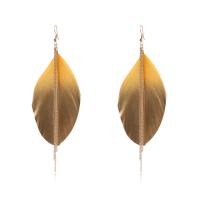 Fashion Feather Earring , plated, for woman 