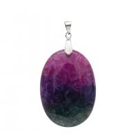Agate Stainless Steel Pendants, Purple Agate, with Stainless Steel, platinum color plated, Unisex, purple 
