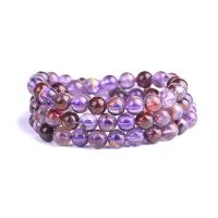 Фиолетовый- Рутилированный кварц браслет, полированный, Мужская & разный размер для выбора, фиолетовый, длина:Приблизительно 7.5 дюймовый, продается Strand