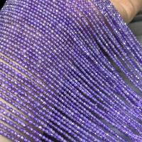 Cubic Zirconia Beads, polished, DIY, purple, 2-2.5MM Approx 16 Inch, Approx 