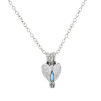 Zinc Alloy Necklace, with 5cm extender chain, platinum color plated, Unisex & oval chain & luminated Approx 17.7 Inch 