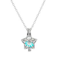 Zinc Alloy Necklace, with 5cm extender chain, platinum color plated, oval chain & for woman & luminated Approx 17.7 Inch 