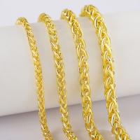 Brass Rope Chain, plated & for man, Random Color Approx 19.7 Inch 