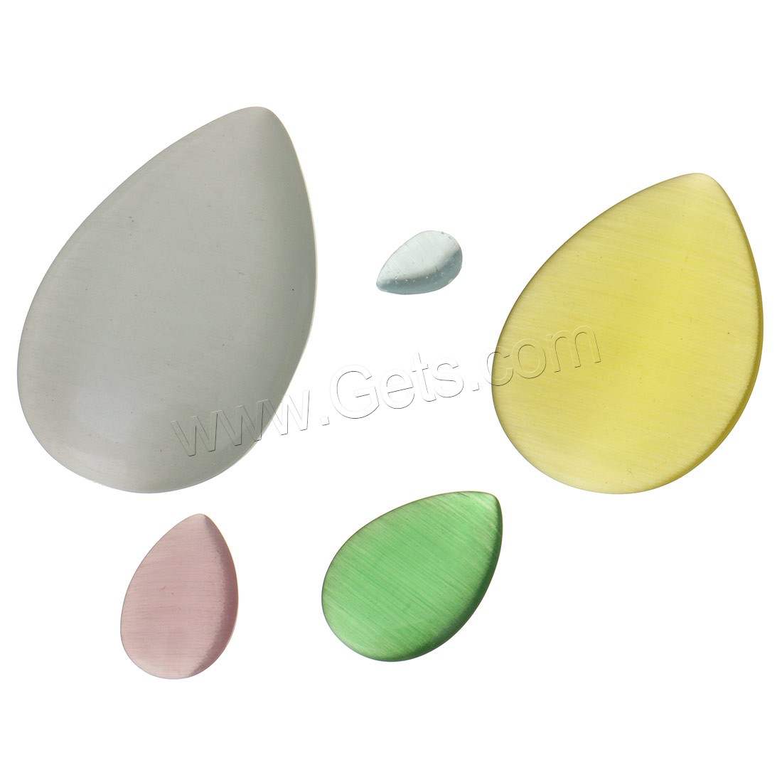 Cats Eye Cabochons, Teardrop, different size for choice, more colors for choice, Sold By PC