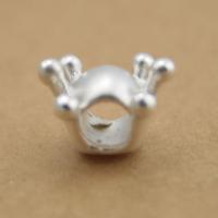 990 Sterling Silver Slider Beads, Antlers, 10mm Approx 4mm 