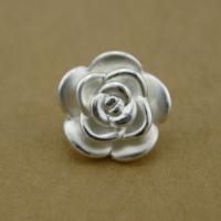 990 Sterling Silver Slider Beads, Rose, plated Approx 2mm 