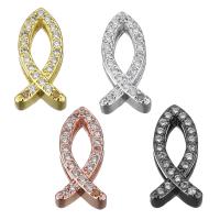 Brass Slide Charm, plated, micro pave cubic zirconia nickel, lead & cadmium free Approx 