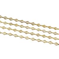 Brass Rhombus Chain, original color, nickel, lead & cadmium free 