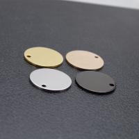 Pendentifs en acier inoxydable, Plat rond, Placage, plus de couleurs à choisir Environ 1.5mm, Vendu par PC