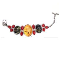 Plastic Jewelry Bracelet, Teardrop, Unisex, multi-colored, nickel, lead & cadmium free, 200mm,26mm 