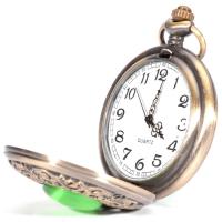 Pocket Watch, Zinc Alloy, Chinese movement, plated, durable & vintage & Unisex, golden 