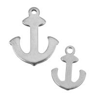 Stainless Steel Ship Wheel & Anchor Pendant silver color 