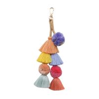 Plush Hanging Decoration, Caddice, Tassel, gold color plated, Bohemian style & for woman, multi-colored, 280mm 