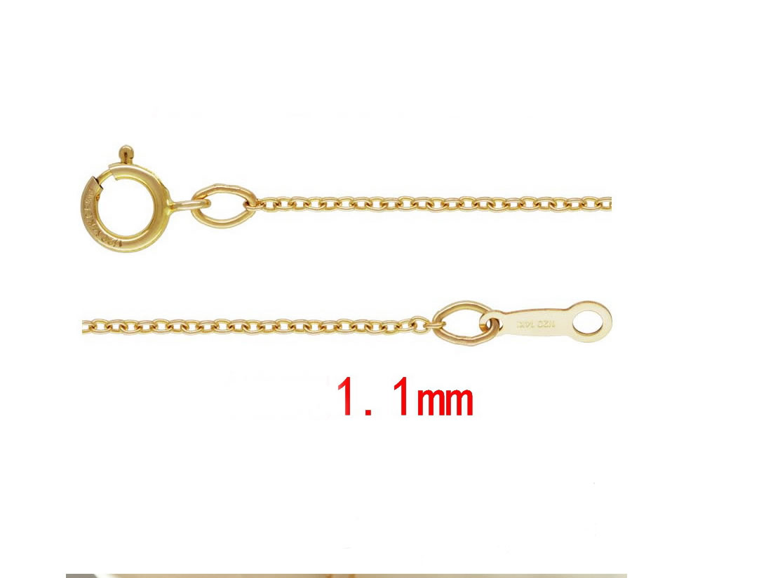 Gold Filled Necklace Chain, 14K gold-filled & different length for choice & oval chain, 1.1mm, Sold By Strand
