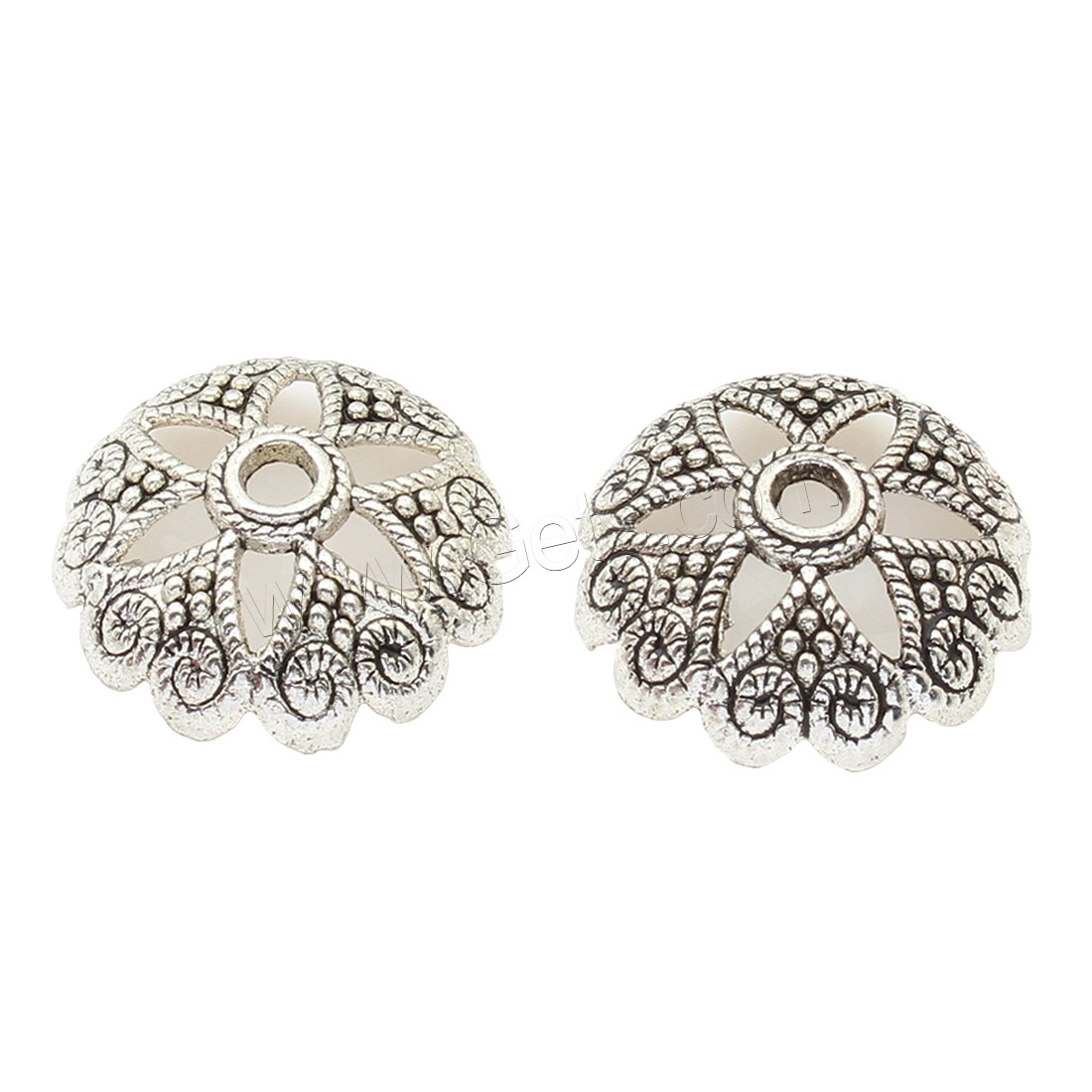 Zinc Alloy Bead Caps, Flower, plated, more colors for choice, 19*6mm, 250PCs/Bag, Sold By Bag