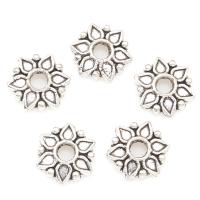 Zinc Alloy Bead Caps, Flower, plated 8*2mm, Approx 