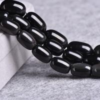 Schwarze Obsidian Perlen, poliert, DIY & verschiedene Größen vorhanden, schwarz, Länge:ca. 15 ZollInch, verkauft von Strang
