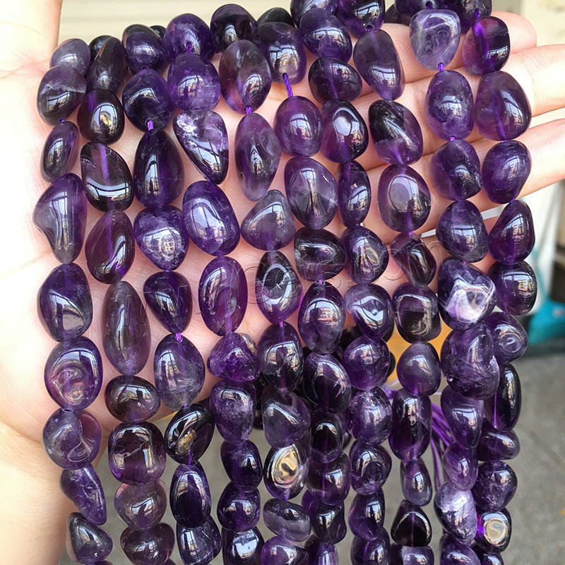 Natural Amethyst Beads, polished & DIY & different size for choice, purple, Length:Approx 15 Inch, Sold By Strand