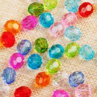 Perles acryliques transparentes, Acrylique, normes différentes pour le choix & facettes, plus de couleurs à choisir, 6mm, Vendu par sac