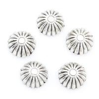 Zinc Alloy Bead Caps, Flower, antique silver color plated, nickel, lead & cadmium free, 8*4mm 