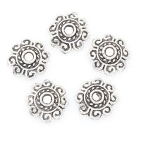 Zinc Alloy Bead Caps, Flower, antique silver color plated, nickel, lead & cadmium free, 8*2mm 