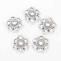 Zinc Alloy Bead Caps, Flower, antique silver color plated, nickel, lead & cadmium free, 11*4mm 