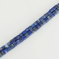 Perles de pierre lasurite naturelles, Lapis lazuli, Carré, bleu Environ 1mm Environ 16 pouce, Environ Vendu par brin