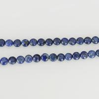 Perles de pierre lasurite naturelles, Lapis lazuli, Plat rond, normes différentes pour le choix, bleu Environ 1mm Environ 15.5 pouce, Vendu par brin