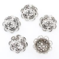 Zinc Alloy Bead Caps, Flower, antique silver color plated, nickel, lead & cadmium free, 26*16mm, Approx 