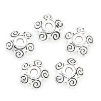 Zinc Alloy Bead Caps, Flower, antique silver color plated, nickel, lead & cadmium free, 10*3mm, Approx 