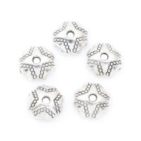 Zinc Alloy Bead Caps, Flower, plated 10*4mm, Approx 