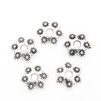 Zinc Alloy Bead Caps, Flower, plated 8*2mm, Approx 