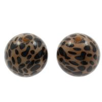 Acrylic Jewelry Beads, Round, black and brown Approx 2mm, Approx 