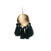 Fashion Tassel Earring, Zinc Alloy, gold color plated, for woman & frosted 70*50mm 